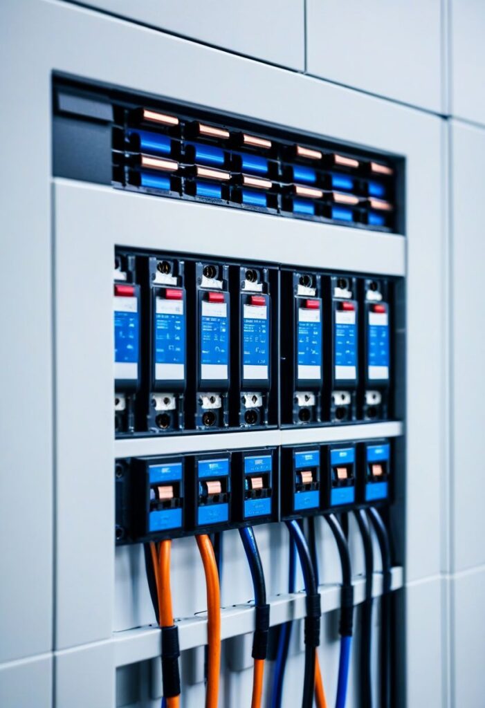 İstanbul'da modern bir elektrik iç tesisat projesine ait estetik detay, profesyonel mühendislik çalışması.