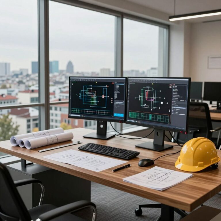İstanbul elektrik mühendisliği ofisinde profesyonel proje çizimi ve teknik plan hazırlığı