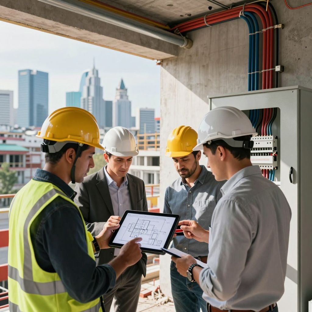 İstanbul'da modern bir yapının elektrik uygulama projesi detayları ve mühendislik süreci.